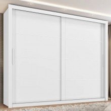 Guarda Roupa de Casal 2 Portas de Correr Branco